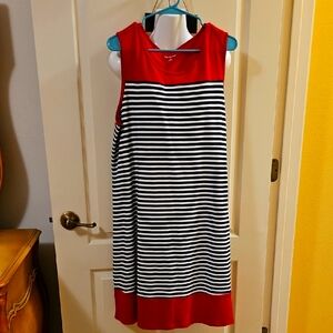 Dress Red White Black Size Xl By KIM ROGERS Sleeveless